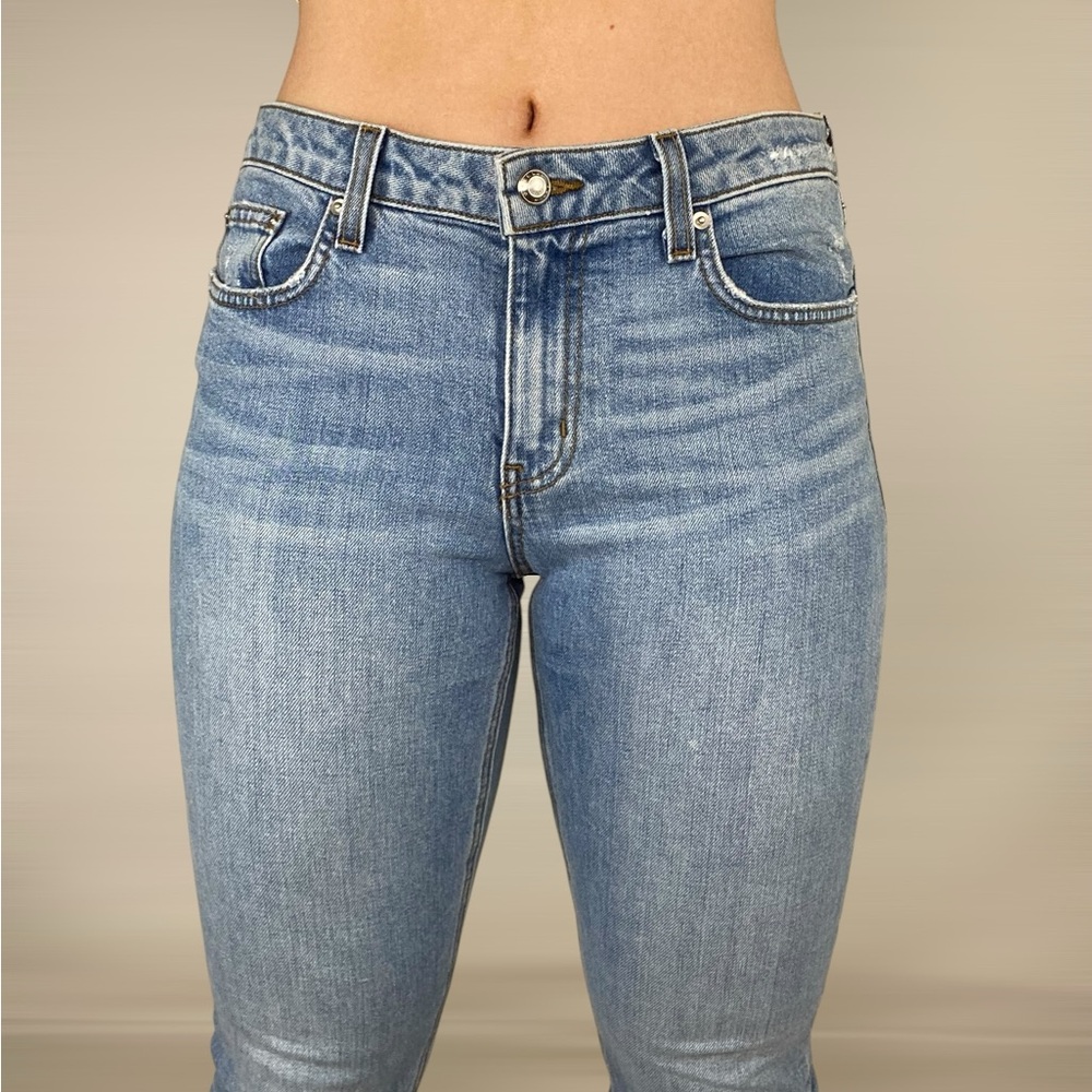 DEREK LAM DENIM Mila Mid Rise Girlfriend Jeans Bleach Dip Casual - Picture 6 of 10